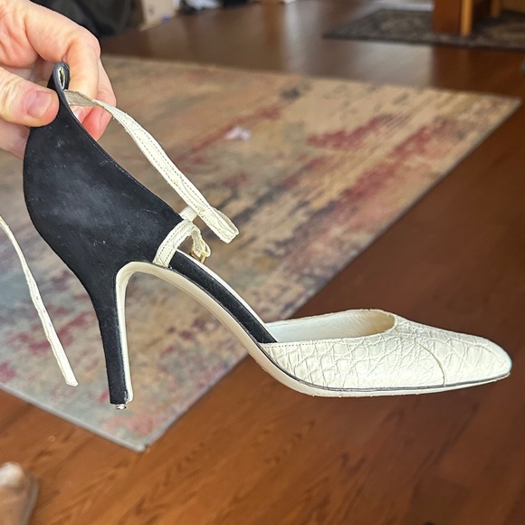 Gucci vintage Black and White Women\'s Heels. Italian size 40. Tom Ford Era. Sz 9 main image 12